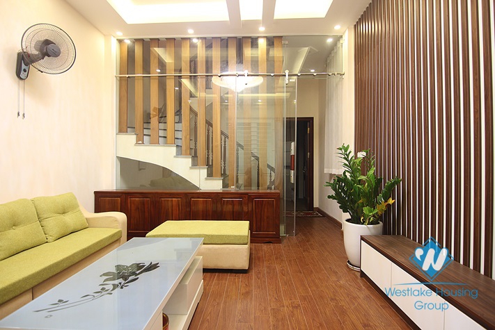 Good quality house with natural wooden furniture for rent in Ba Dinh